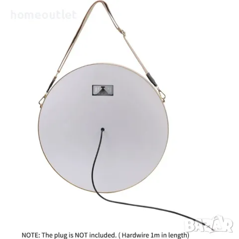 ПРОМОЦИЯ Стенно LED огледало с различни възможности за монтиране, 60см - LUVODI XMR-Y28-668-GD-EU, снимка 5 - Огледала - 49677478