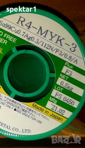 Оригинален японски тинол  със сребро 0.8 mm