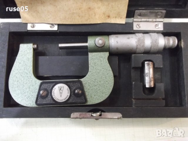 Микрометър "25 - 50 мм" германски DDR работещ, снимка 2 - Други инструменти - 43300657