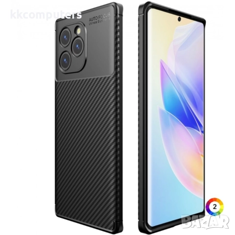Huawei Honor 60 SE Удароустойчив Carbon Fiber Калъф и Протектор, снимка 2 - Калъфи, кейсове - 52582380