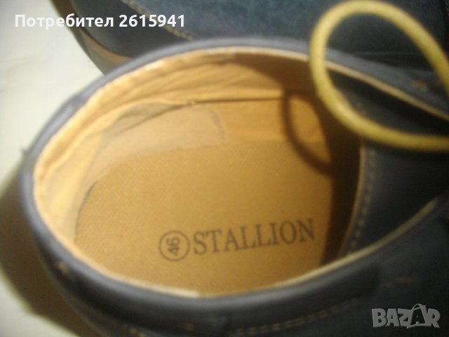 №46-Нови Мъжки Обувки-Сезон Пролет/Есен-Кожа/Дънков Плат-STALLION, снимка 8 - Ежедневни обувки - 38897693