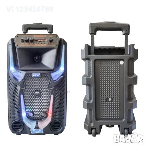 Караоке Тонколонa PZX GZ-8908, 8 ”, Bt,USB, FM,SD Card, Aux, снимка 3 - Bluetooth тонколони - 50826266