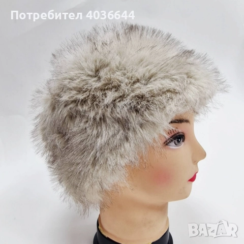 Дамска шапка с дълъг пухкав косъм – топлина и класа през зимата, снимка 3 - Други - 52693066