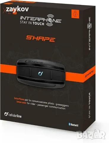 ИНТЕРФОН CellularLine SHAPE | Bluetooth интерком за мотоциклет, 2 броя, снимка 2 - Друга електроника - 50073283