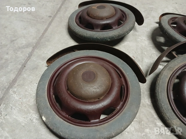 Колела за ретро детска количка 50 те години бакелит, снимка 7 - Антикварни и старинни предмети - 53105675