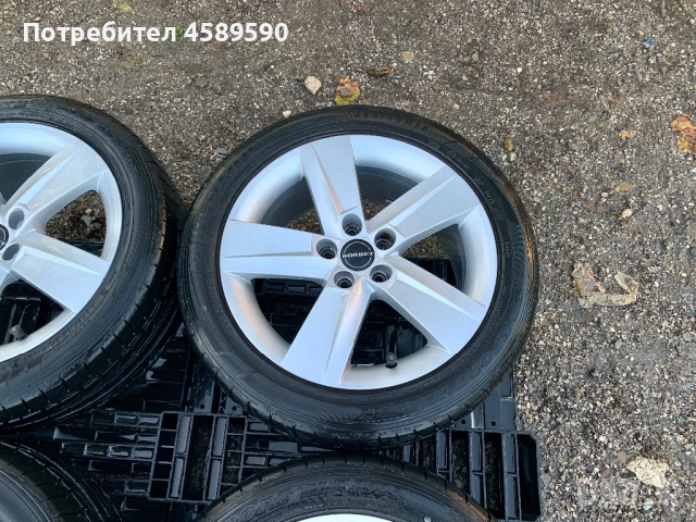 4бр.Алуминиеви джанти 16цола 5x100+ГУМИ 215/45/16 за Skoda Roomster,Fabia,Rapid,Vw Polo,Seat, снимка 6 - Гуми и джанти - 52124331