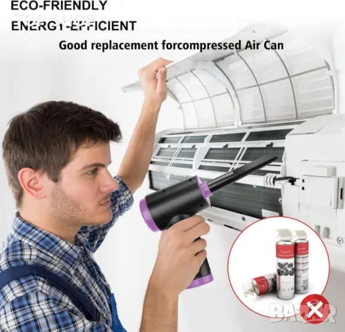 Електрически прахосмукачка и прахосмукачка Kingcenton 2-в-1, 3-скоростен комплект за почистване на к, снимка 7 - Прахосмукачки - 48818891