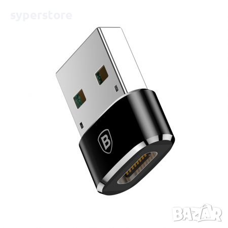 Преходник Адаптер от USB Type C женско към USB-A мъжко Baseus CAAOTG-01 Mini Adapter USB-C to USB-A, снимка 4 - Кабели и адаптери - 38150816