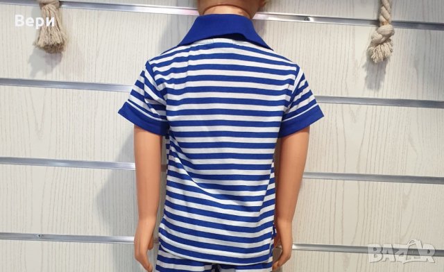 Нова детска моряшка блуза/риза с трансферен печат Котва, с яка от 1 годинка до 15 години, снимка 6 - Детски Блузи и туники - 29029482