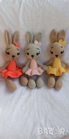 Плетени зайчета, снимка 6 - Плюшени играчки - 36275997