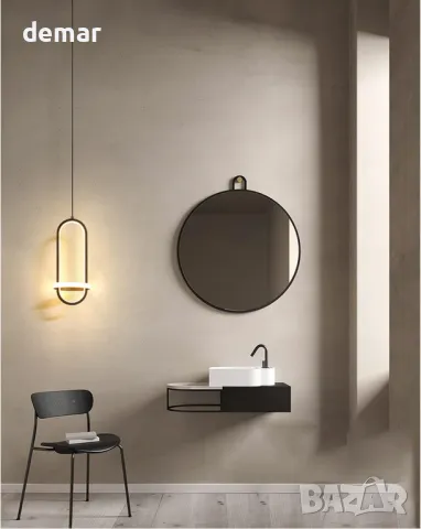 NICRX 21W черна LED висяща лампа, 35 х 15 х 15 см, снимка 3 - Лед осветление - 47862802