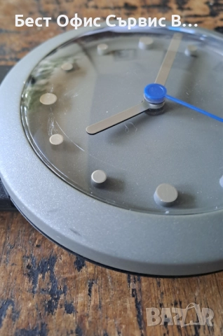 часовник стенен с термометър Хенкелс Henkels сив Aachen Design Germany Германия, снимка 7 - Стенни часовници - 52387465