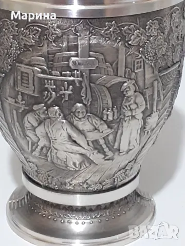 Чаши за вино и ракия от калай ,110 мл.Antik*Vintage #68, снимка 4 - Антикварни и старинни предмети - 48493661