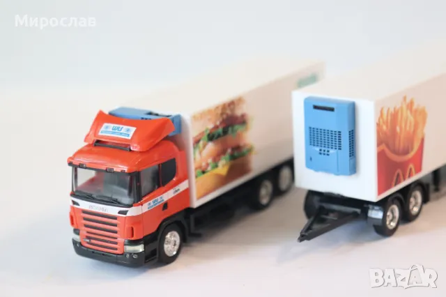 HERPA 1:87 H0 SCANIA АВТОВЛАК КАМИОН ТИР МОДЕЛ КОЛИЧКА, снимка 4 - Колекции - 50152969