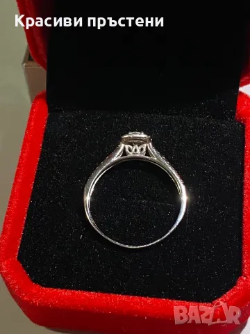 Прекрасен пръстен 27 диаманта-0,50ct , снимка 4 - Пръстени - 50181477