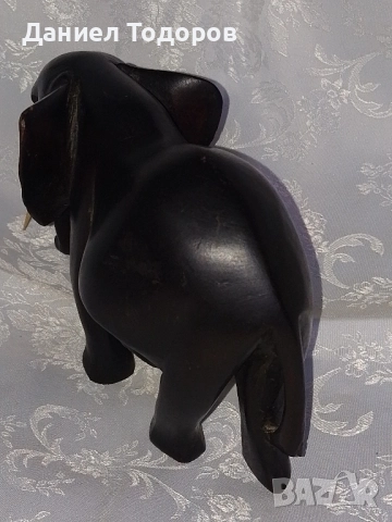 Масивна Дървена Фигура , Слон от Абанос., снимка 6 - Колекции - 52835033