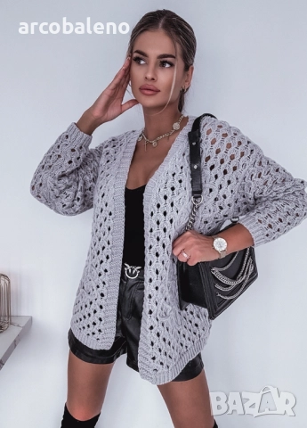 Дамска ажурна жилетка 