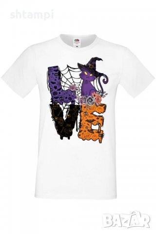 Мъжка тениска Love Witch,Halloween,Хелоуин,Празник,Забавление,Изненада,Обичаи,
