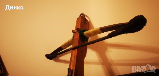 Немски ловен арбалет с механизъм за зареждане и две стрели 19век., снимка 10 - Антикварни и старинни предмети - 44078440