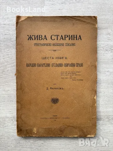 Жива старина. Етнографическо фолклорно списание.  Книга шеста., снимка 1 - Други - 48911614