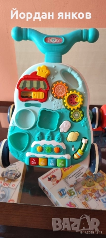 Активна проходилка 4-в-1 Clementoni Sapientino ABC (Тюркоаз) – с музика и телефон!