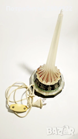 Винтидж нощна лампа с ракета от СССР: Настолна лампа Cosmos, колекционерска, космическа ера, Гагарин