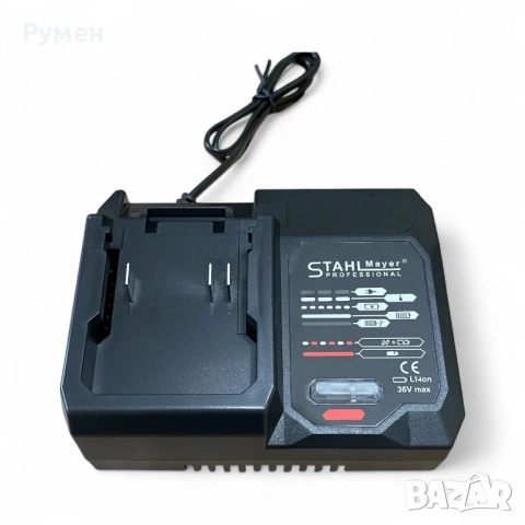 АКУМУЛАТОРЕН ЪГЛОШЛАЙФ 36V 8,0AH STAHLMAYER-Black, снимка 5 - Ъглошлайфи - 53107844