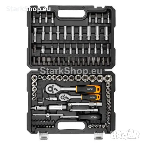 Професионално Гедоре 108 части 1/4“ 3/8“ 4-22мм JCB Създадено за Тежки Натоварвания, снимка 3 - Гедорета - 50316015