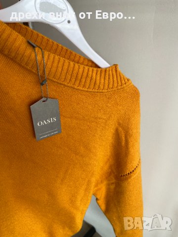 OASIS жълто оранжев пуловер M, снимка 4 - Блузи с дълъг ръкав и пуловери - 38424075