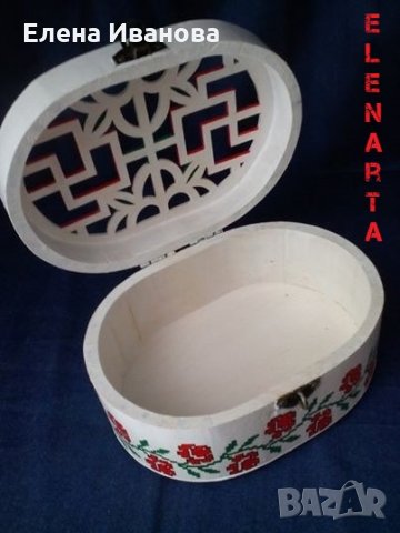 Дървени кутия с шевица #7, снимка 3 - Декорация за дома - 26075119