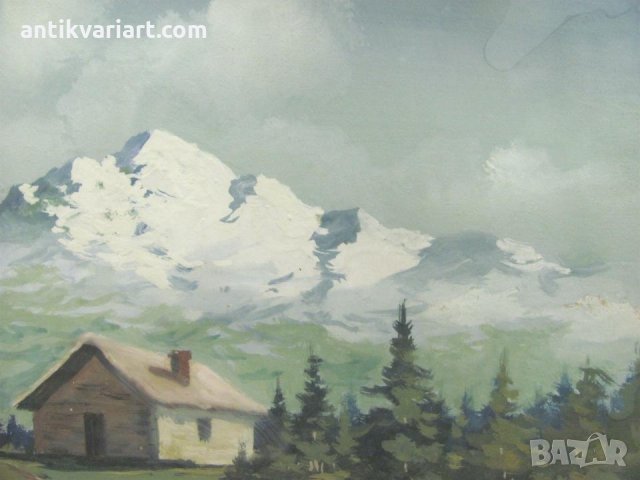 20-те Оригинална Картина акварел пейзаж, снимка 4 - Картини - 26256406