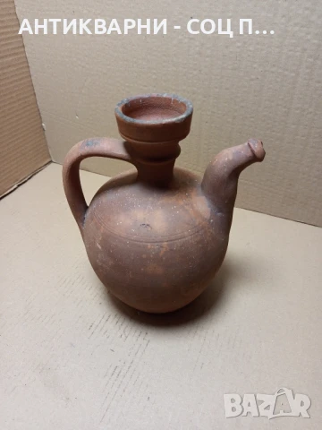 Стара Глинена Малка Стомана Чайник Бардуче., снимка 3 - Антикварни и старинни предмети - 51360004