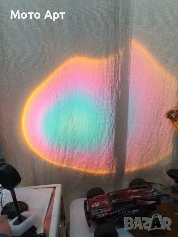 Специална Лампа за Фон или Декор Sunset Lamp 360 Grad - Rainbow - Залез USB Планетарна, снимка 12 - Лед осветление - 42960914