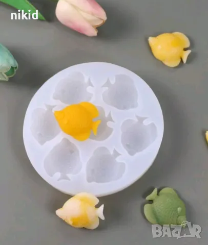 7 риби риба силиконов молд форма фондан шоколад смола гипс