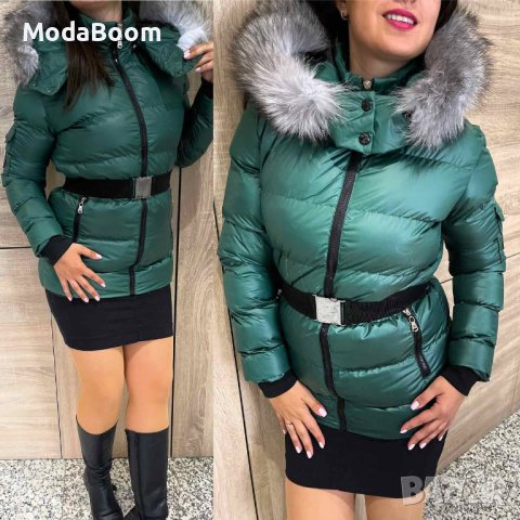 🔝Moncler уникални зимни дълги зелени якета Монклер🔝, снимка 3 - Якета - 43216742