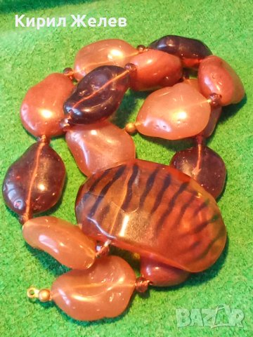 СТАРА ВИНТИДЖ ОГЪРЛИЦА КОЛИЕ от ТОПЕН КЕХЛИБАР КАТАЛИН 15039, снимка 3 - Антикварни и старинни предмети - 30695278