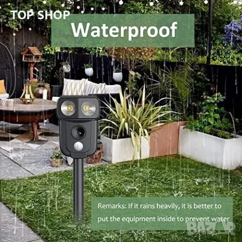 Нов Ефективен Уред срещу Животни, LED Светлина, Водоустойчив, снимка 4 - Други стоки за дома - 49956924