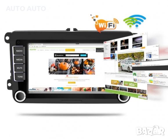 Навигация мултимедия за vw Passat golf tiguan sharan  skoda seat  android андроид + камера , снимка 2 - Аксесоари и консумативи - 36624712