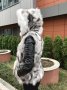 Дамски елек с качулка от естествен косъм на лисица, снимка 3