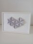 3D лилаво сърце, оригами, в рамка, декорация за стена, подарък