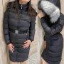 Дамско дълго спортно яке с лисица Moncler код 39