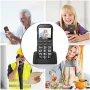 Нов Мобилен телефон с големи бутони за възрастни Отключен SOS бутон, снимка 7
