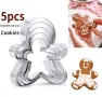 5 бр Дете човек джинджифилово човече метални форми резци за тесто сладки фондан резец, снимка 1