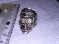 СРЕБЪРЕН НЕО ГОТИК АРТ ПИРАТСКИ ПРЪСТЕН ЛАКИРАНО СРЕБРО 925 с ЮВЕЛИРНО ФАСЕТИРАНИ ЦИРКОНИ 36160, снимка 2