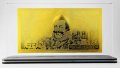 Златна банкнота 5000 Френски Франка (50 нови) в прозрачна стойка - Реплика, снимка 1