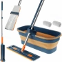 Комплект моп с 360° въртене и сгъваема кофа – Професионално и безконтактно почистване у дома, снимка 2