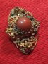 ПРЕКРАСНА СТАРИННА ФИЛИГРАННА БРОНЗОВА ПОЗЛАТЕНА АР НУВО РЕТРО БРОШКА МАЙСТОРСКА ИЗРАБОТКА 31393, снимка 12