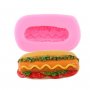 3D Хамбургер Сандвич силиконов молд форма фондан шоколад гипс смола, снимка 1 - Форми - 32227712