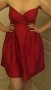 Дамска официална червена сатенена рокля, снимка 2