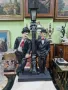 Страхотна голяма антикварна фигура статуетка лампа , снимка 2